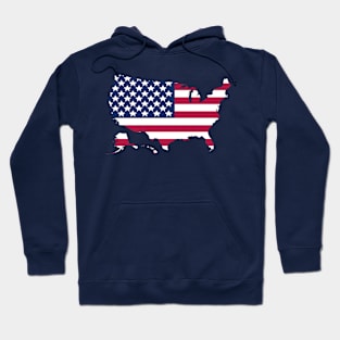 U.S.A. Flag Map Hoodie